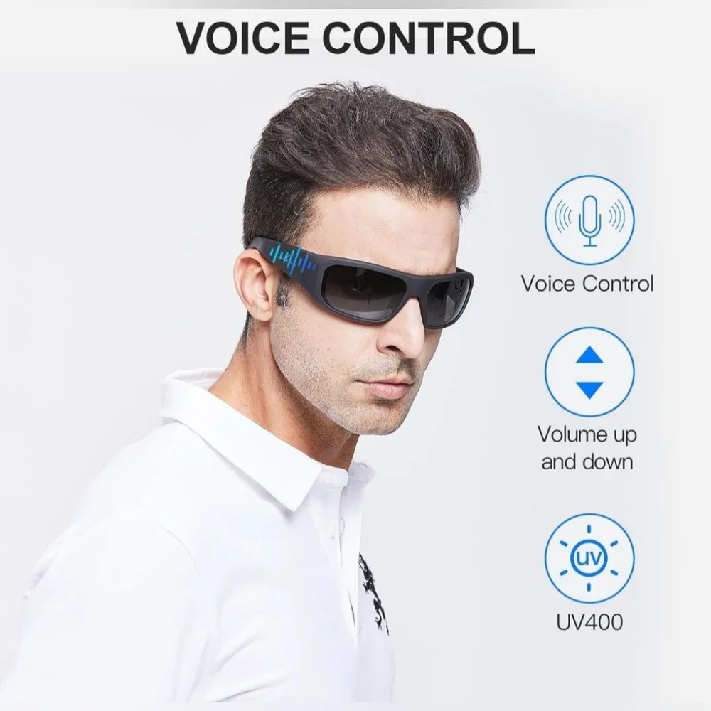 Oho Smart Uni Sex Sunglasses with Bluetooth 5.0, IP 44 Waterproof, Outdo…